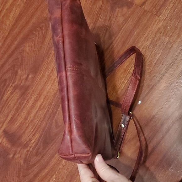 Estalon Purse crossbody leather red ish on color - Picture 13 of 13